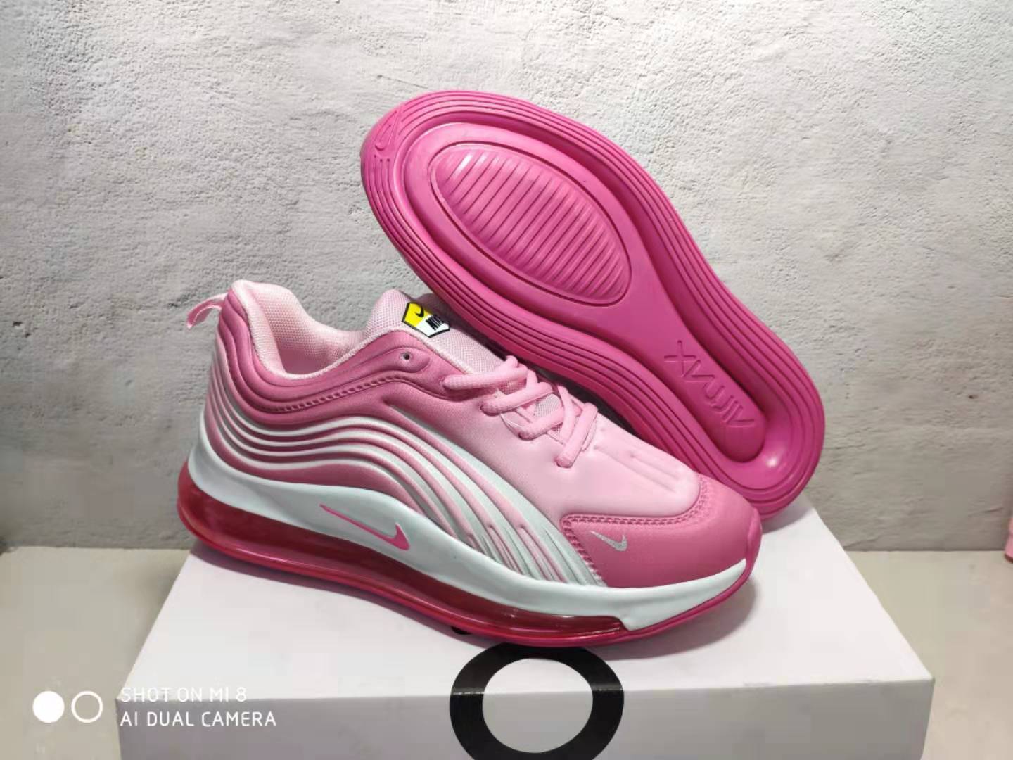 Women 2020 Nike Air Max 720 Cushion Pink White Shoes